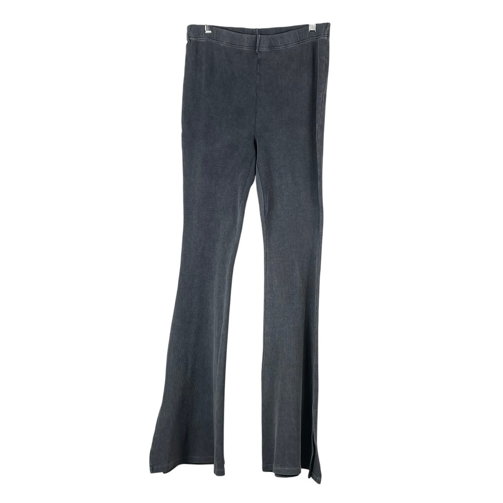 Topshop Women's Gray Yoga Stretch Pants Size 10 NEW w Tags Ribbed Lounge Tall